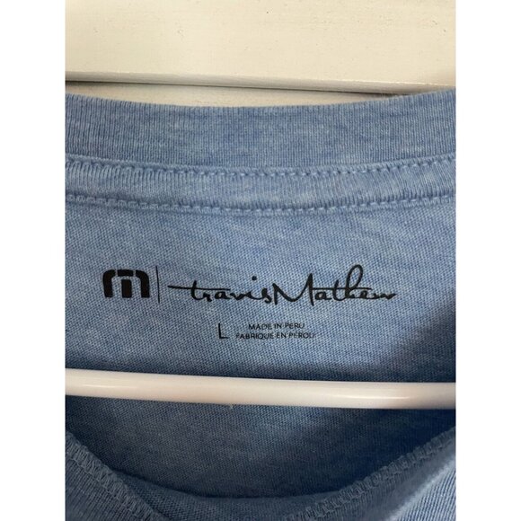 Travis Mathew Golf Mahalo T-Shirt Mens Large Blue Hawaii - Picture 4 of 5